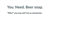 Desktop Screenshot of beersoap.com