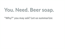 Tablet Screenshot of beersoap.com